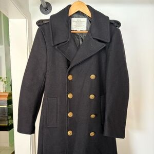 US Navy wool bridge coat